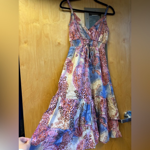 Chaudry KC 100% cotton Bohemian Dress. Made in India, lined. NWT, size Smalll - Picture 1 of 5